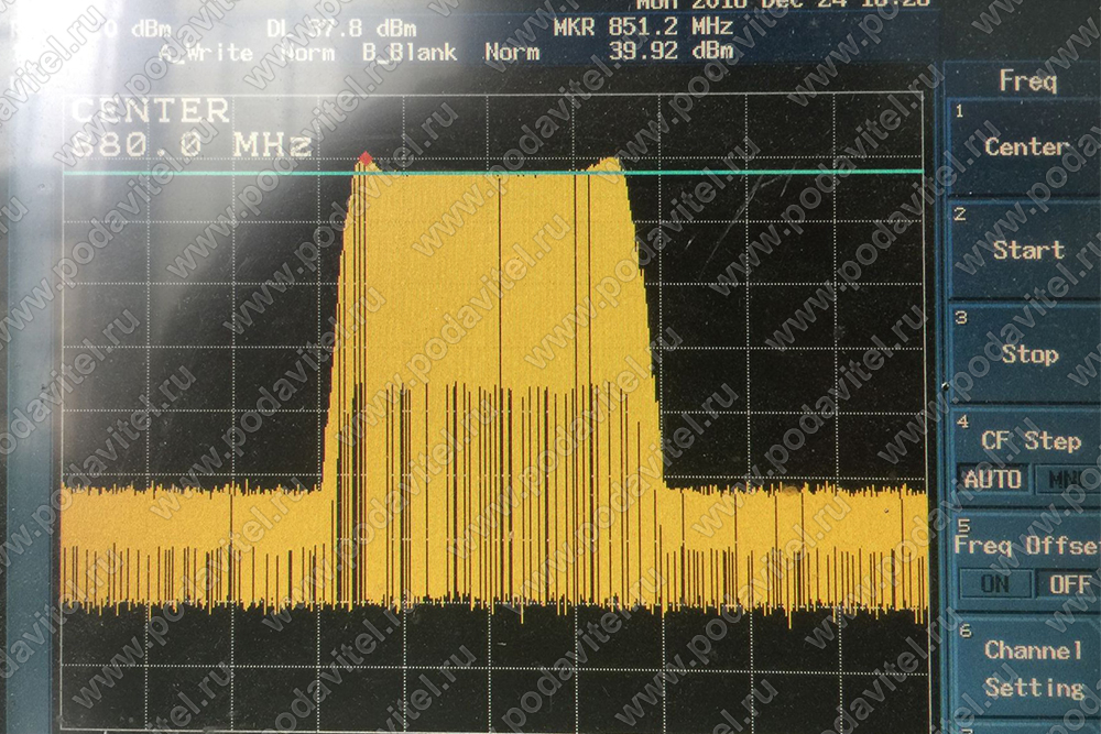 Тестирование частоты  850-900 МГц - 40dbm / 10W